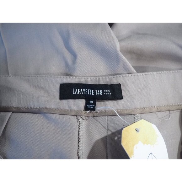 Lafayette 148 New York Gray Bleecker Wool Blend Wide Leg Dress Pants, US Sz 10 - Picture 7 of 10